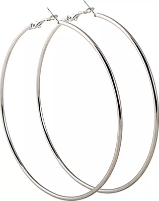  Classic large sized silver hoops to be bold 2