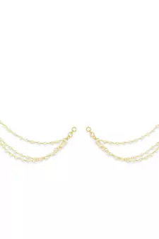 Designer 3 Line Pearl Earchain or Ear Support Earrings pearl hair-accessories