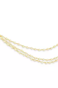 Designer 3 Line Pearl Earchain or Ear Support Earrings pearl hair-accessories
