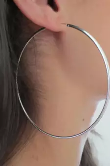 Classic Large Sized Silver hoops to be BOLD