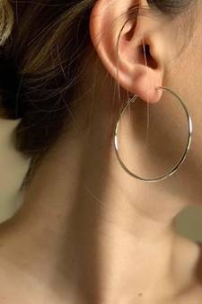 Silver hoops
