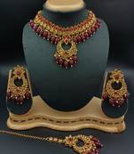 Maroon necklace-sets