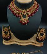 Maroon necklace-sets