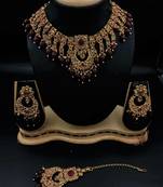 Maroon necklace-sets