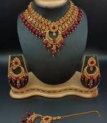 Maroon necklace-sets