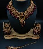 Maroon necklace-sets