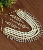 Grey pearl necklace-sets