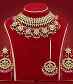 Pink pearl necklace-sets