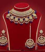 Blue pearl necklace-sets