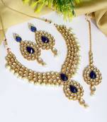 Blue pearl necklace-sets