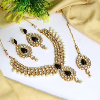 Black pearl necklace-sets 1