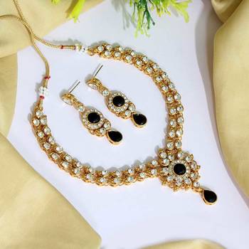 Black pearl necklace-sets 1