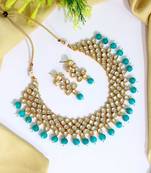 Green pearl necklace-sets