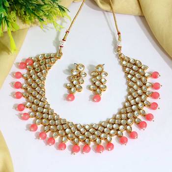 Orange pearl necklace-sets 1