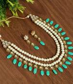 Green pearl necklace-sets