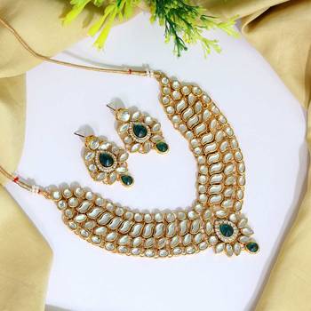 Green pearl necklace-sets 1