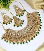 Green pearl necklace-sets