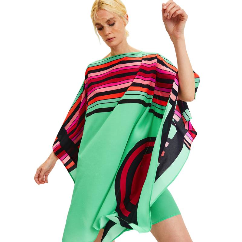 JSDC Lounge Wear Striped Printed Short Kaftan Top For Women