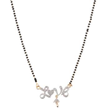 Black american diamond mangalsutra 1