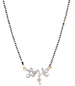 Black american diamond mangalsutra