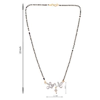 Black american diamond mangalsutra 4