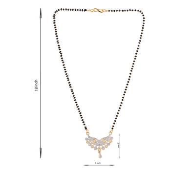  Black american diamond mangalsutra 4