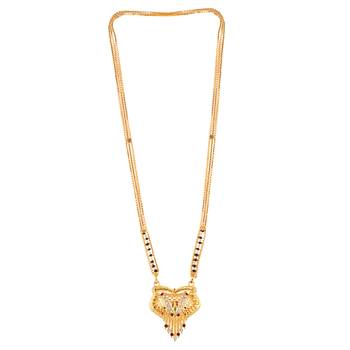 9blings Gold cubic zircon mangalsutra 4