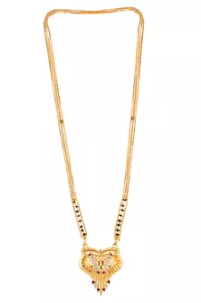 9blings Gold cubic zircon mangalsutra