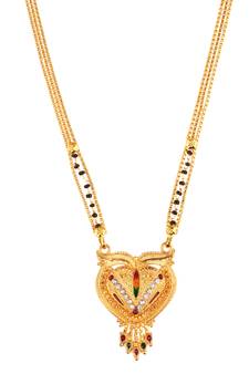 9blings Gold cubic zircon mangalsutra