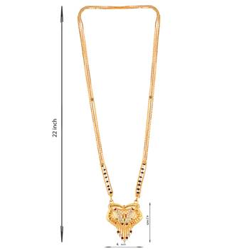 9blings Gold cubic zircon mangalsutra 5