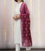 White plain silk blend salwar