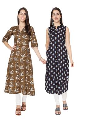 Multicolor printed cotton combo-kurtis 1