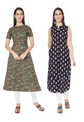 Multicolor printed cotton combo-kurtis 1