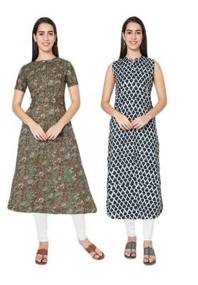 Multicolor printed cotton combo-kurtis 1
