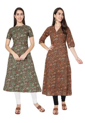 Multicolor printed cotton combo-kurtis 1