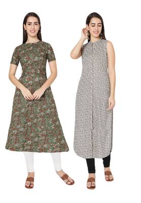 Multicolor printed cotton combo-kurtis 1