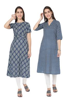 Multicolor printed cotton combo-kurtis 1
