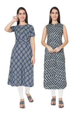 Multicolor printed cotton combo-kurtis 1
