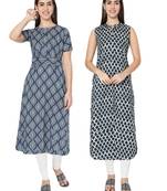 Multicolor printed cotton combo-kurtis