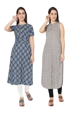Multicolor printed cotton combo-kurtis 1