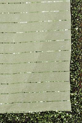 Light green embroidered lycra saree with blouse 5