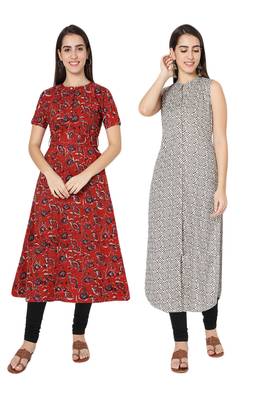 Multicolor printed cotton combo-kurtis 1