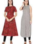 Multicolor printed cotton combo-kurtis
