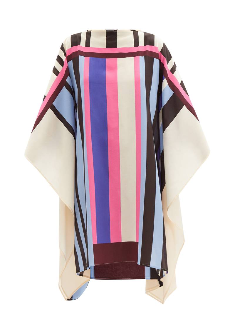 JSDC Beach Wear Chelsea Georgette Short Printed Kaftan Top For Women