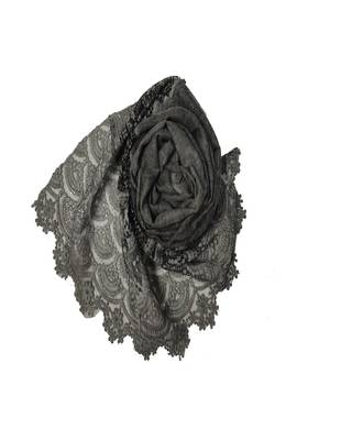 Cotton 2 Layered Diamond Studed Stole ( Green Size 75 x 185 CM ) 2