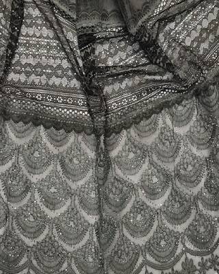 Cotton 2 Layered Diamond Studed Stole ( Green Size 75 x 185 CM ) 4