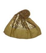 Cotton  Sequence  Design Stole ( Yellow Size 75 x 185 CM )