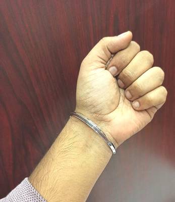 55Carat silver kada kada Sikh Punjabi Bracelet For child Kada Size Length in inches2.6 1