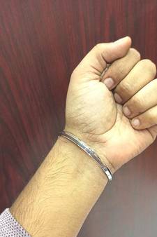 55Carat silver kada kada Amritsar Style Bracelet For Gents Kada Size Length in inches2.8