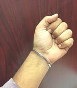 55Carat silver kada kada Amritsar Style Bracelet For Gents Kada Size Length in inches2.8